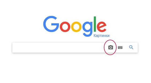 Gumb za iskanje slik v Googlu