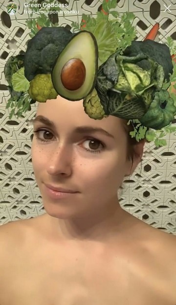 Instagram maska ​​avokado in brokoli