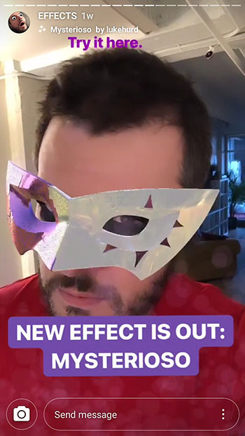 kako dodati nove maske v instagram