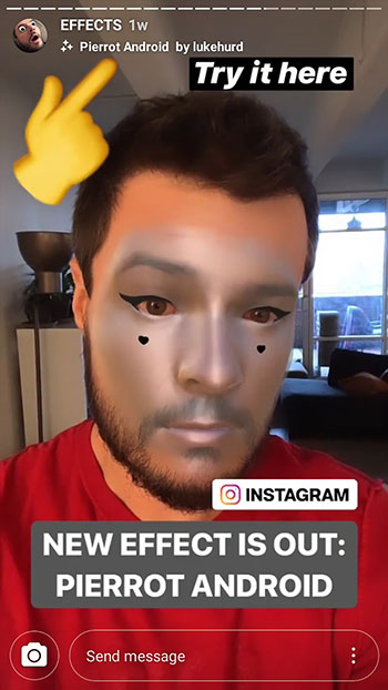 kako dodati nove maske v instagram - pierrot