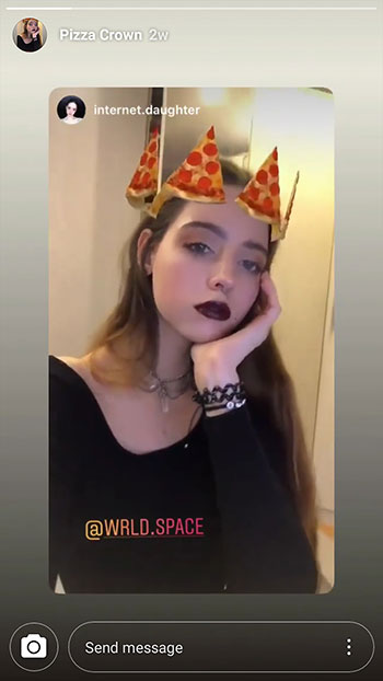 kako prenesti maske instagram - pizza kruna