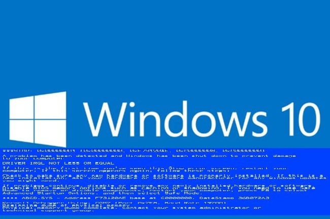 Kritična napaka Windows 10