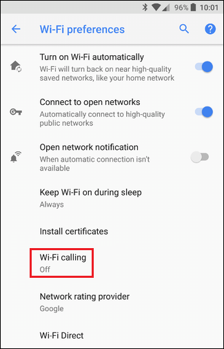 Zaustavitev časti Wi-Fi klic