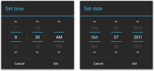 Datum in ura v Androidu