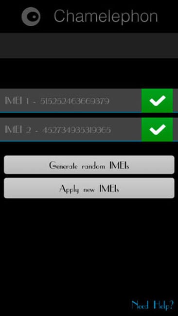 Chamelephon - program za spreminjanje IMEI v Androidu