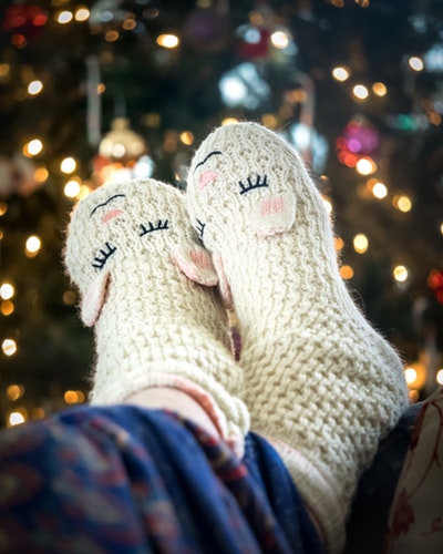 jesenske foto ideje za instagram - pletene nogavice