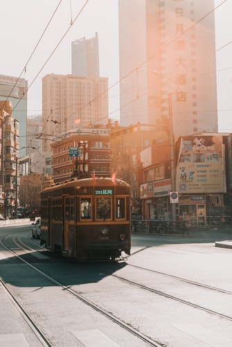 Jesenske ideje za fotografije za Instagram - retro tramvaj